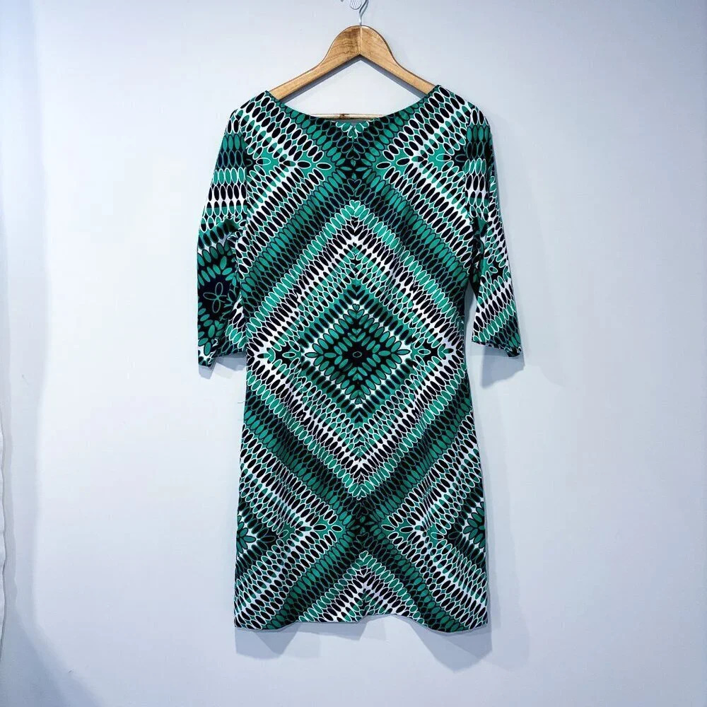 BANANA REPUBLIC Navy and green  dress - Picture 6 of 7